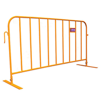 Crowd Control Barrier Orange 2.2m Flat Foot