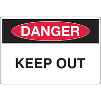 Keep Out Safety Sign 450mm x 300mm