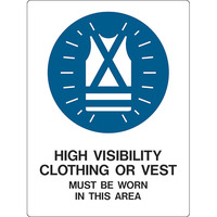 Hi Vis PPE Safety Sign 600mm x 450mm