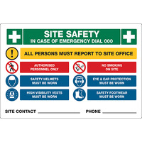 Site Safety Sign 900mm x 600mm
