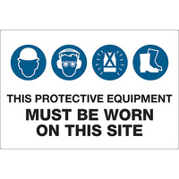 PPE Safety Sign 900mm x 600mm