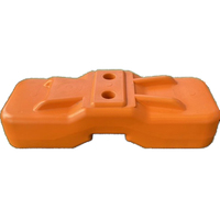 Temp Fence Feet 25mm Hole/100mm Pitch 25kg Blown Moulded Unbranded Lateral